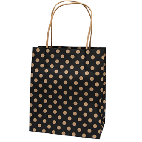 Spot Black Kraft Baby / Toddler Paper Bag