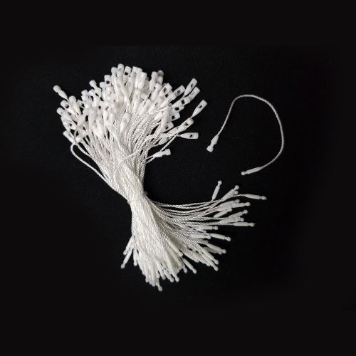 Swing Tag Clips Plastic White Locking 140 mm