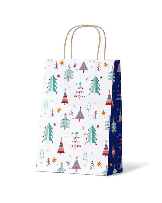Christmas Boho Xmas Trees Design Junior Paper Carry Bags Special