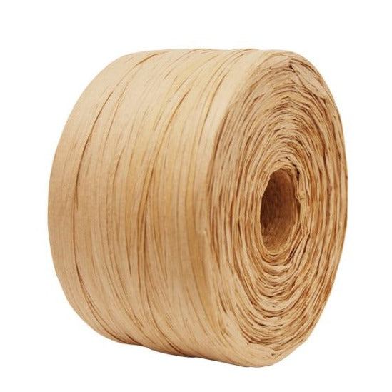 Paper Raffia Natural Bulk Roll 4 mm x 500 Metres