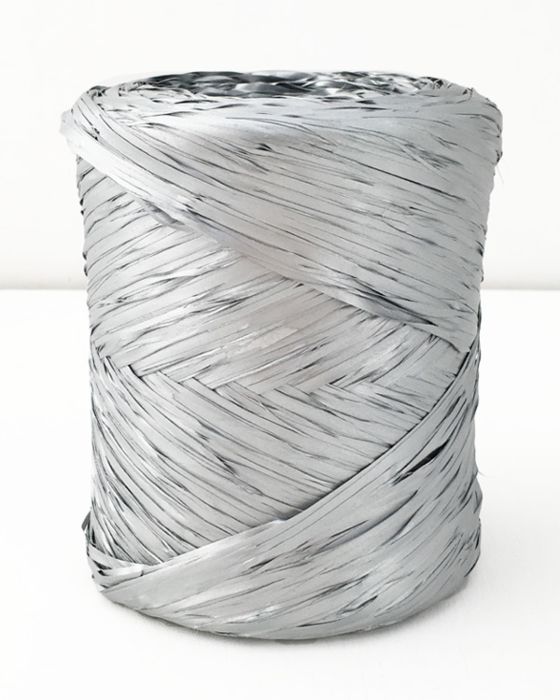 Poly Raffia Silver 5 mm x 200 Metres