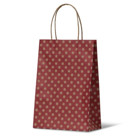 Spot Red Kraft Junior Paper Bag