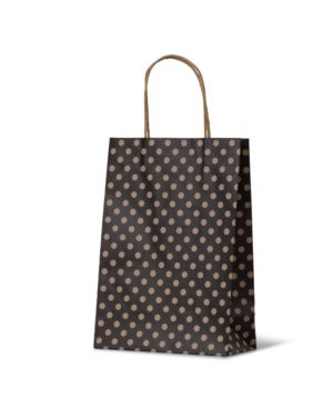 Spot Black Kraft Junior Paper Bag