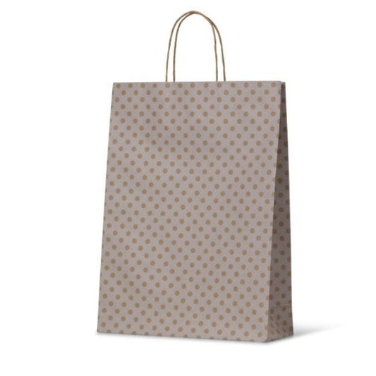 Spot White Kraft Medium Paper Bag