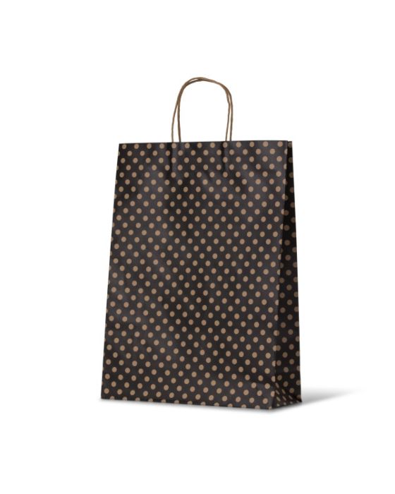 Spot Black Kraft Medium Paper Bag