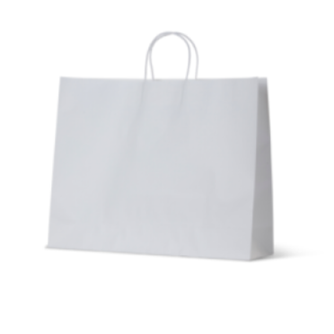 White Kraft Paper Carry Bags Large Boutique