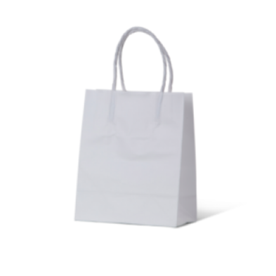 White Kraft Paper Carry Bags Baby/Toddler