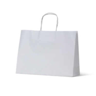 White Kraft Paper Carry Bags Small Boutique