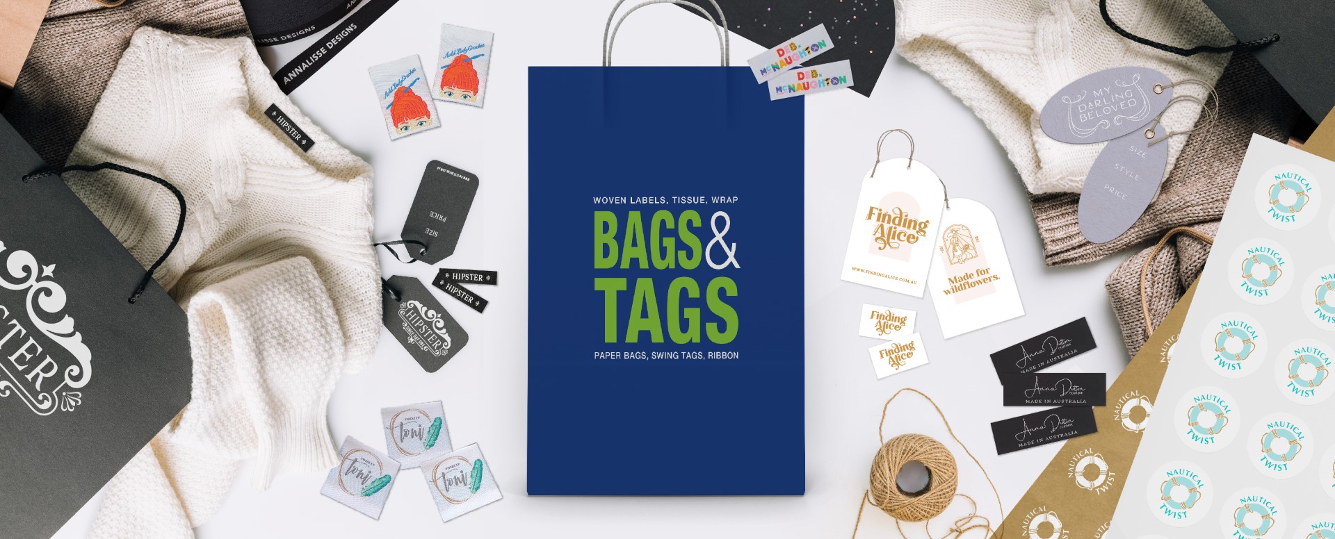 Hero Banner Bags & Tags